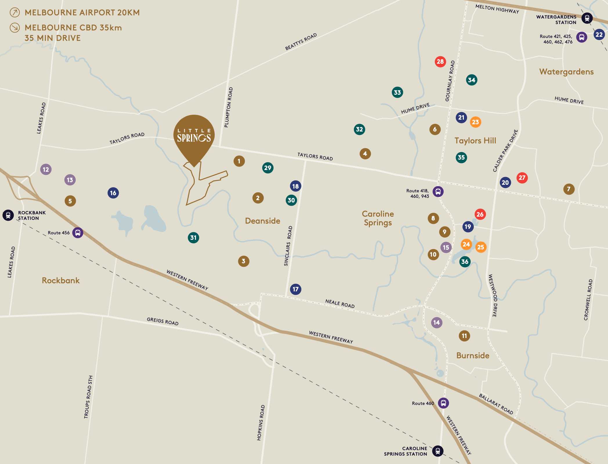 Little Springs Estate - Deanside Location map